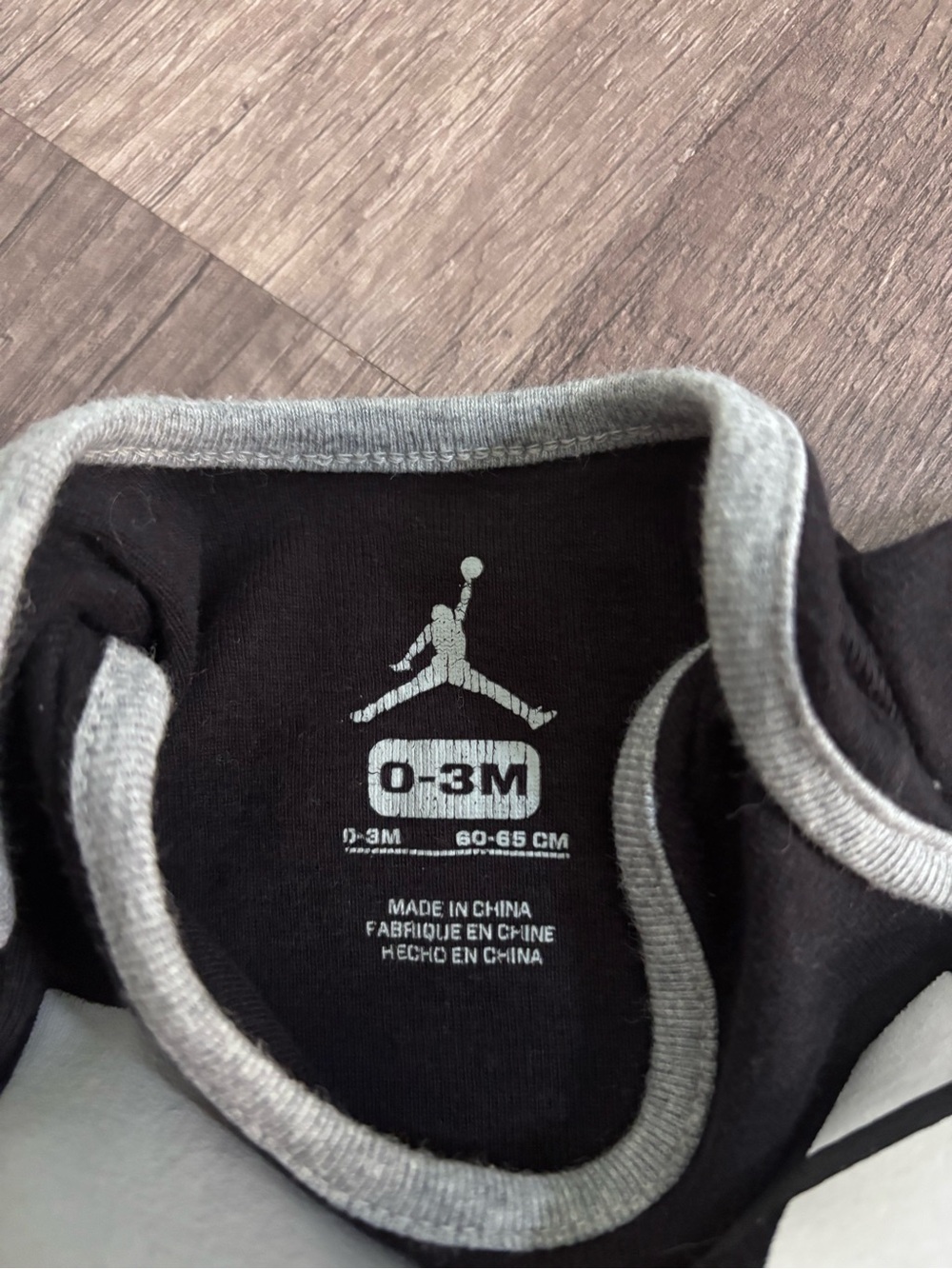 Jordan Black One-Piece with Gray Trim and Pink Jumpman - Picture 4 of 4